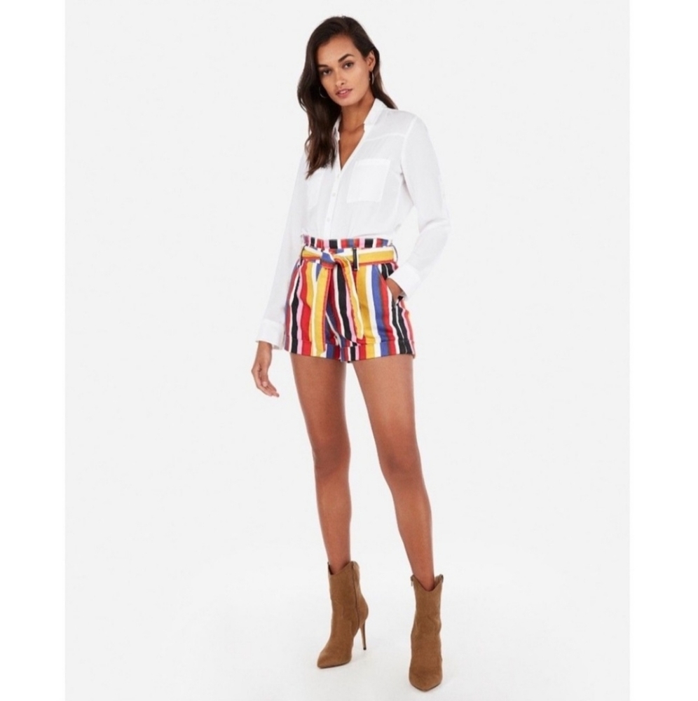 Express Multi-colored Striped Shorts 🌈